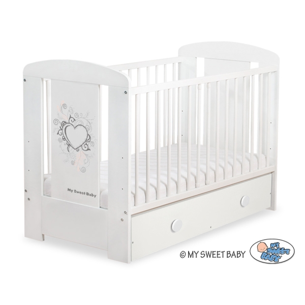 Lit Bébé à Barreaux avec Tiroir 60x120 cm Maxi