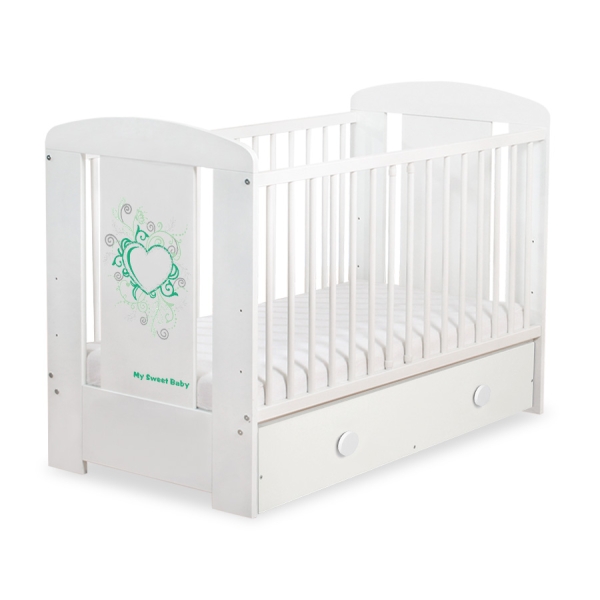 Lit Bébé à Barreaux avec Tiroir 60x120 cm Maxi