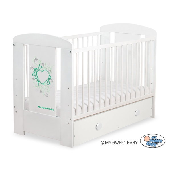 Lit Bébé à Barreaux avec Tiroir 60x120 cm Maxi