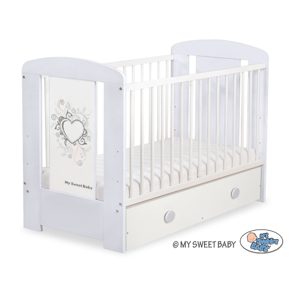Lit Bébé à Barreaux avec Tiroir 60x120 cm Maxi