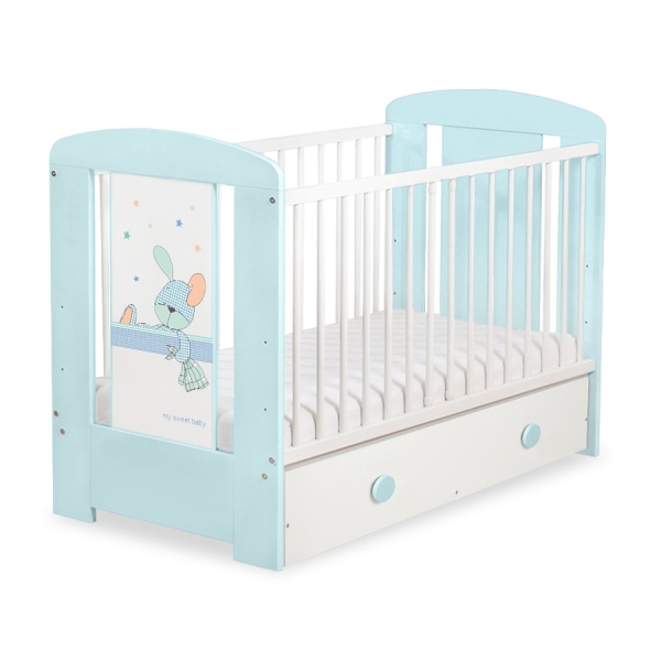 Lit Bébé à Barreaux avec Tiroir 60x120 cm Maxi