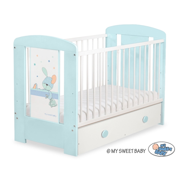 Lit Bébé à Barreaux avec Tiroir 60x120 cm Maxi