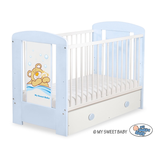 Lit Bébé à Barreaux avec Tiroir 60x120 cm Maxi Barnabé