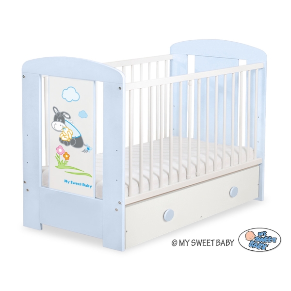 Lit Bébé à Barreaux avec Tiroir 60x120 cm Maxi Luca