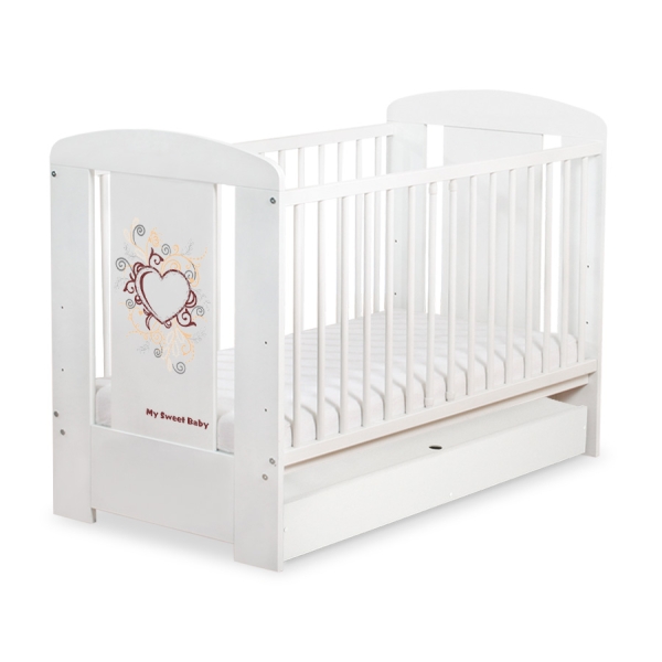 Lit Bébé à Barreaux avec Tiroir 60x120 cm Standard