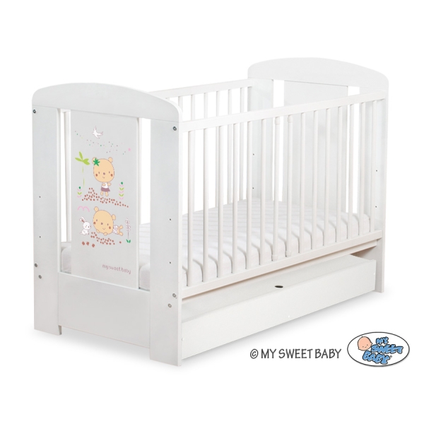 Lit Bébé à Barreaux avec Tiroir 60x120 cm Standard