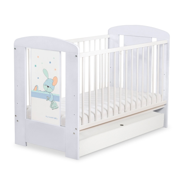 Lit Bébé à Barreaux avec Tiroir 60x120 cm Standard