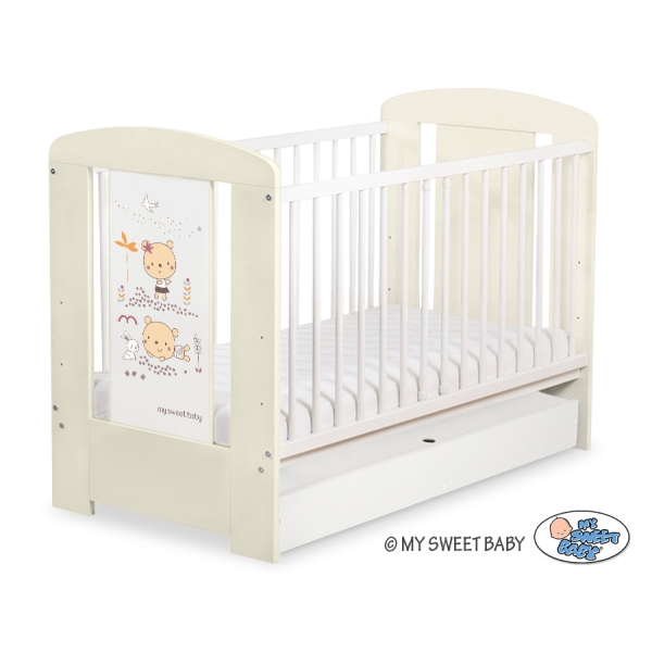 Lit Bébé à Barreaux avec Tiroir 60x120 cm Standard