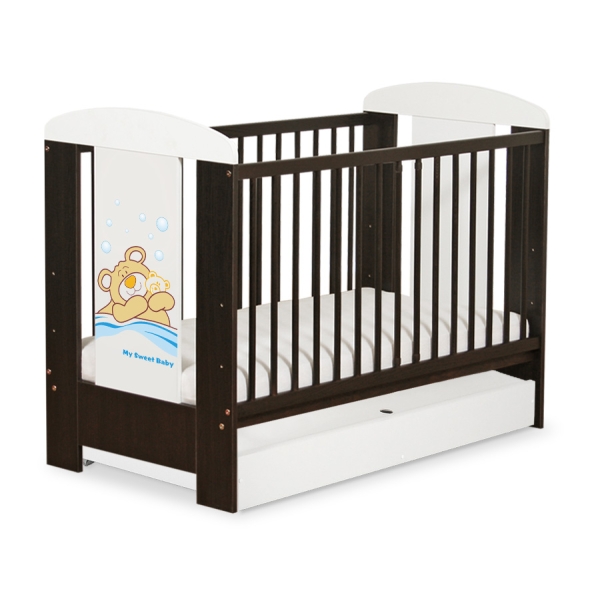 Lit Bébé à Barreaux avec Tiroir 60x120 cm Standard Barnabé