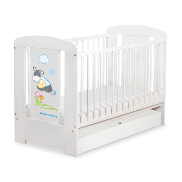 Lit Bébé à Barreaux avec Tiroir 60x120 cm Standard Luca