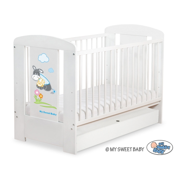 Lit Bébé à Barreaux avec Tiroir 60x120 cm Standard Luca