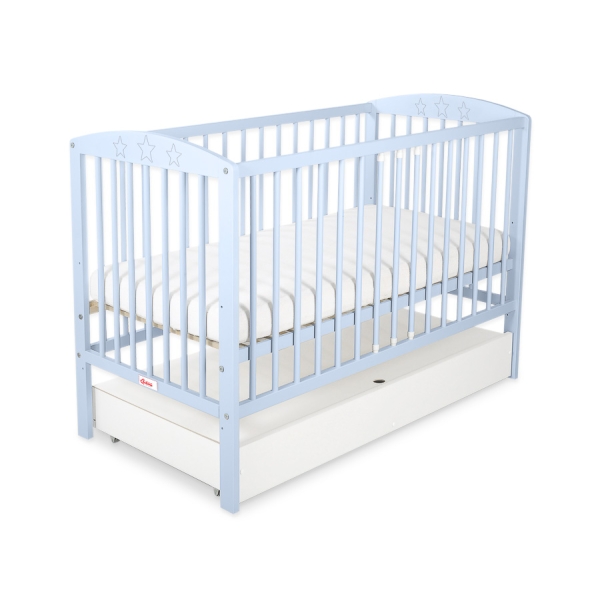 Lit Bébé à Barreaux avec Tiroir Standard étoiles