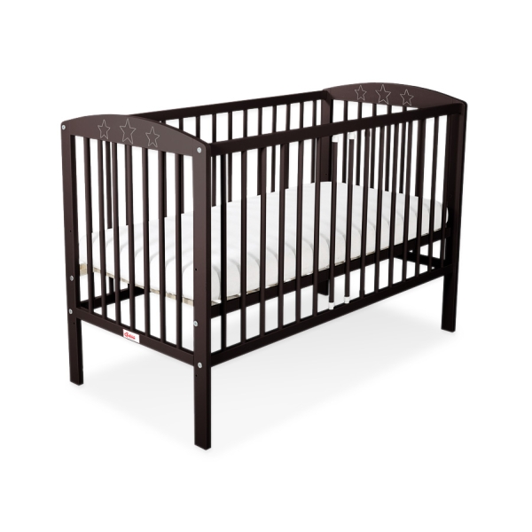 Lit Bébé à Barreaux Brun étoiles