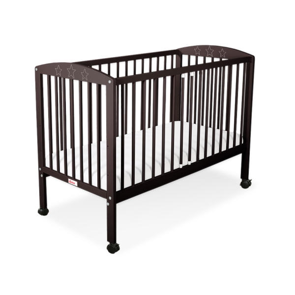 Lit Bébé à Barreaux Brun étoiles