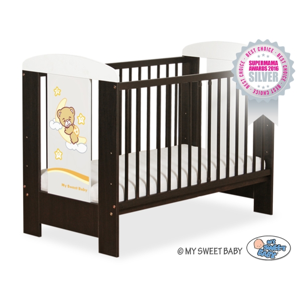 Lit Bébé à Barreaux Brun Nuit