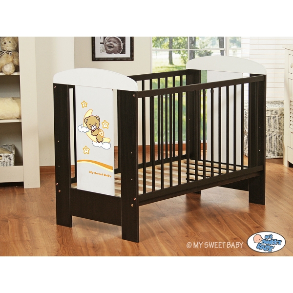 Lit Bébé à Barreaux Brun Nuit