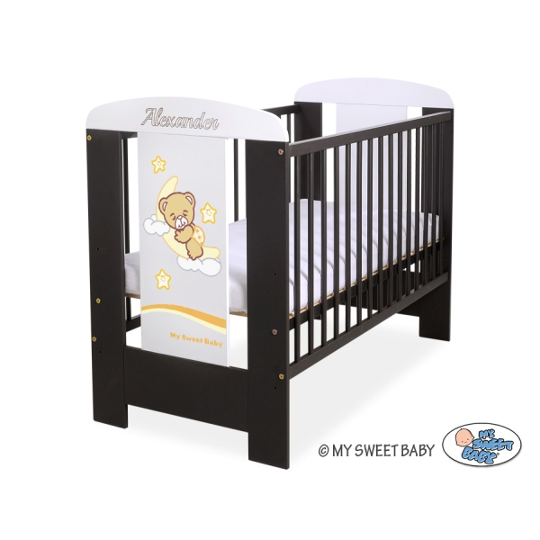 Lit Bébé à Barreaux Brun Nuit
