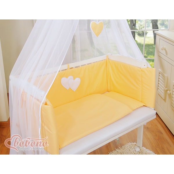 Lit Cododo avec Ciel Matelas et Linge Complet Pêche Cœurs