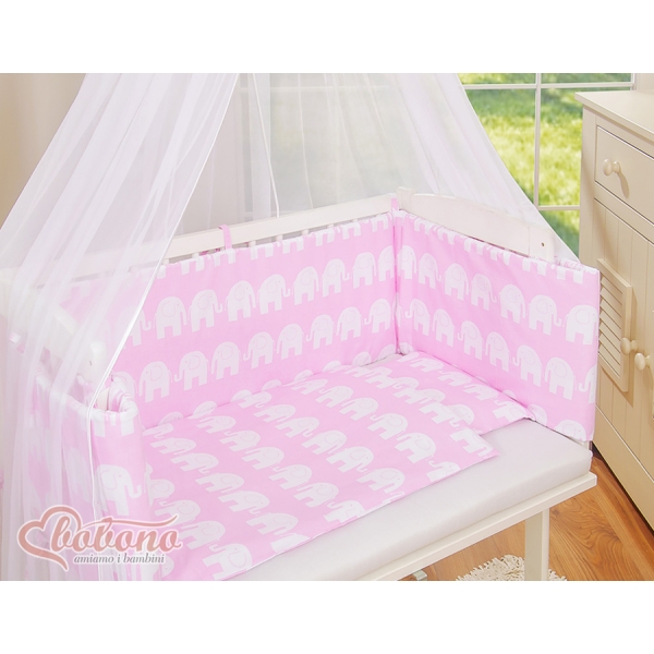 Lit Cododo avec Ciel Matelas et Linge Complet Rose