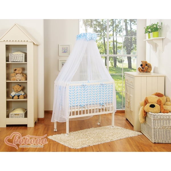 Lit de Cododo avec Linge Complet Bleu Chevron