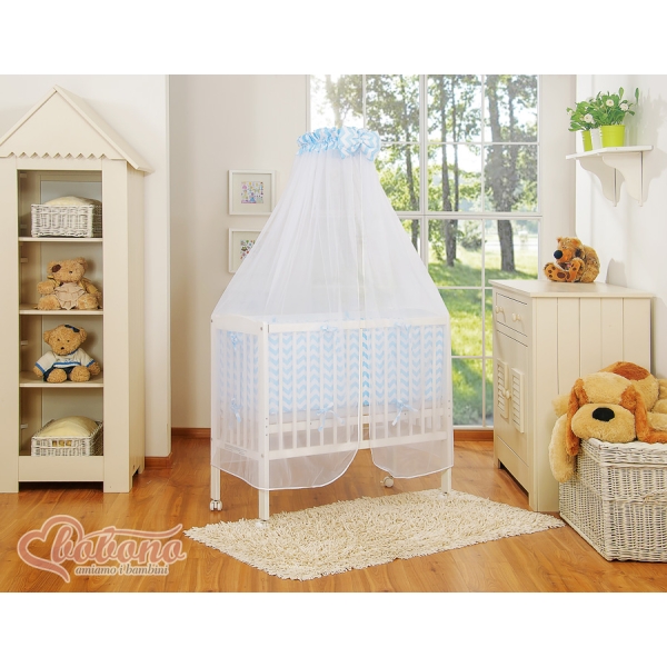 Lit de Cododo avec Linge Complet Bleu Chevron