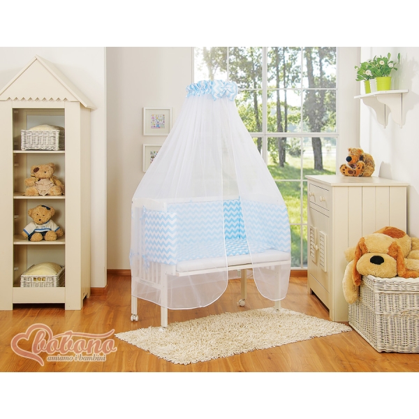 Lit de Cododo avec Linge Complet Bleu Chevron