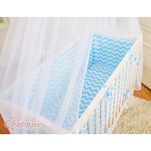 Lit de Cododo avec Linge Complet Bleu Chevron