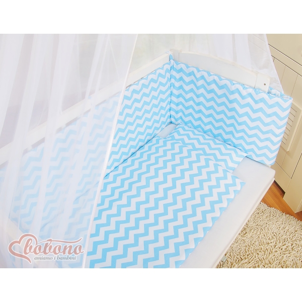 Lit de Cododo avec Linge Complet Bleu Chevron