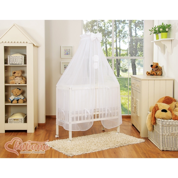 Lit de Cododo avec Matelas et Ensemble de Linge de Lit Blanc Prince / Princess