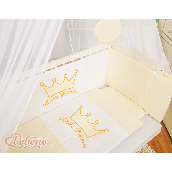 Lit de Cododo avec Matelas et Ensemble de Linge de Lit Crème Prince / Princess