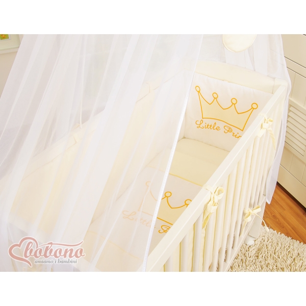 Lit de Cododo avec Matelas et Ensemble de Linge de Lit Crème Prince / Princess