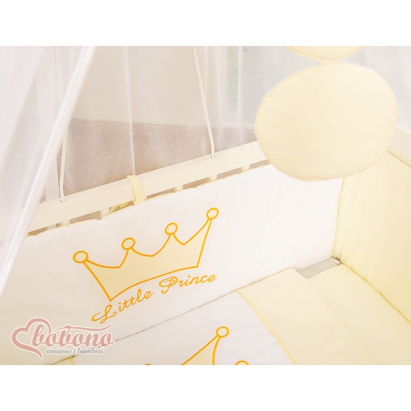 Lit de Cododo avec Matelas et Ensemble de Linge de Lit Crème Prince / Princess