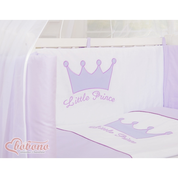 Lit de Cododo avec Matelas et Ensemble de Linge de Lit Lila Prince / Princess
