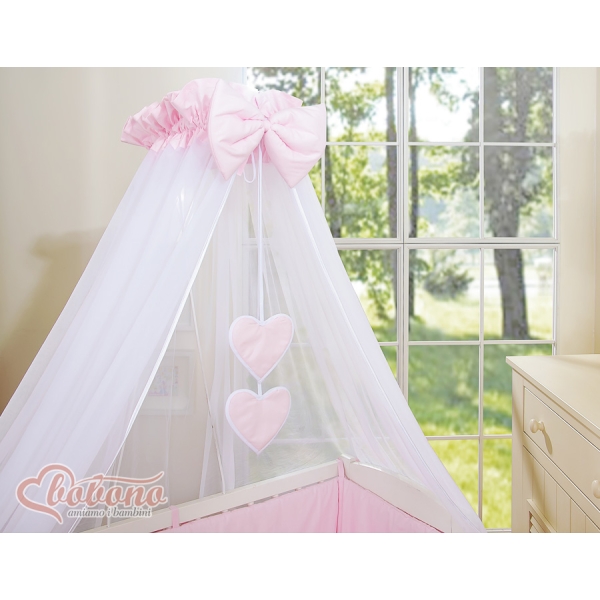 Lit de Cododo avec Matelas et Ensemble de Linge de Lit Rose Cœurs