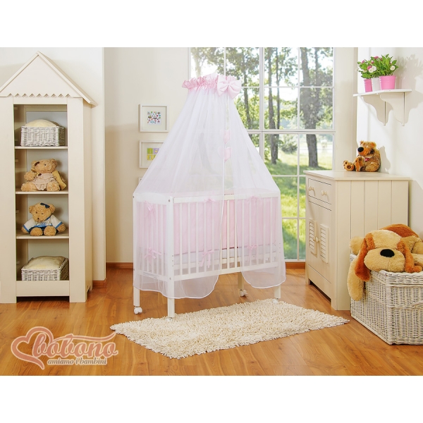 Lit de Cododo avec Matelas et Ensemble de Linge de Lit Rose Cœurs