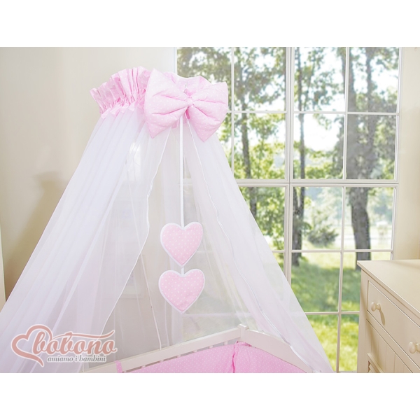 Lit de Cododo avec Matelas et Ensemble de Linge de Lit Rose Cœurs