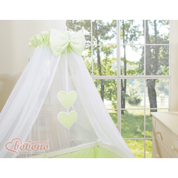 Lit de Cododo avec Matelas et Ensemble de Linge de Lit Vert Cœurs