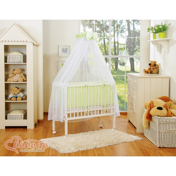 Lit de Cododo avec Matelas et Ensemble de Linge de Lit Vert Cœurs