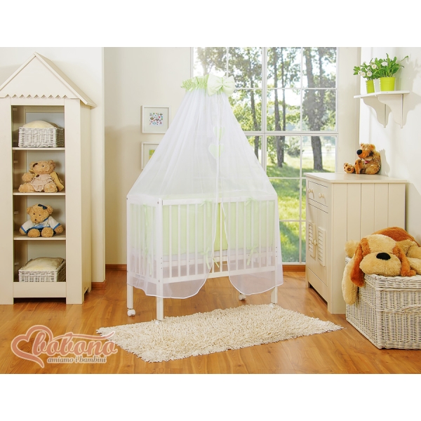 Lit de Cododo avec Matelas et Ensemble de Linge de Lit Vert Cœurs