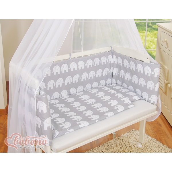 Lit de Cododo avec Textile Complet Gris