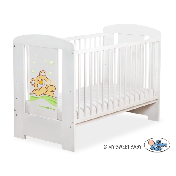 Lit pour Bébé 120x60 cm Blanc Barnabé