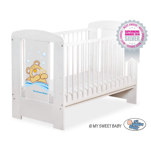 Lit pour Bébé 120x60 cm Blanc Barnabé