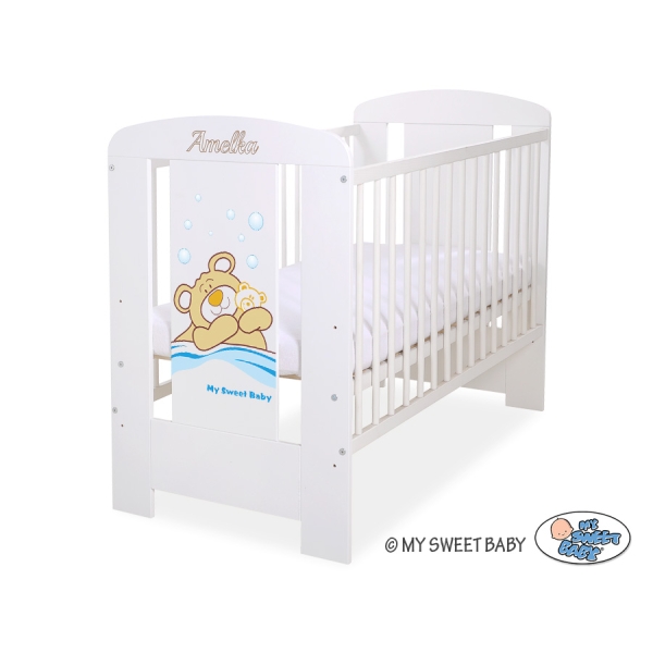 Lit pour Bébé 120x60 cm Blanc Barnabé