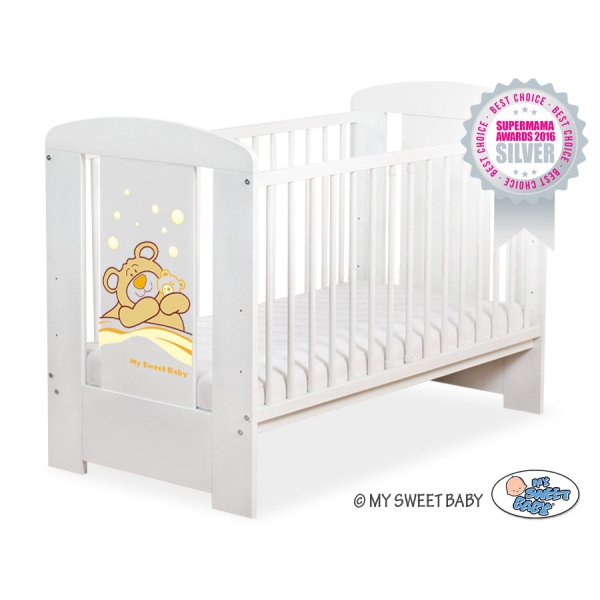 Lit pour Bébé 120x60 cm Blanc Barnabé