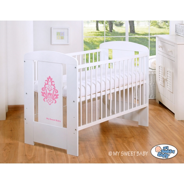 Lit pour Bébé 120x60 cm Blanc Glamour