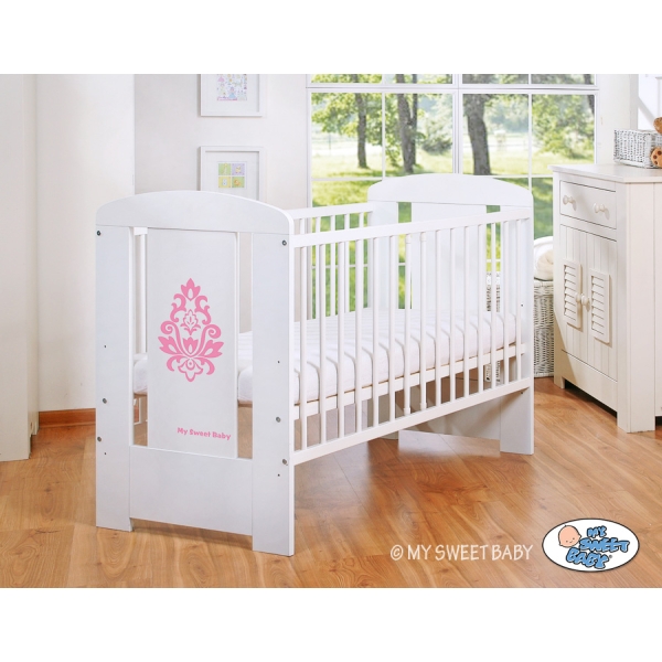 Lit pour Bébé 120x60 cm Blanc Glamour