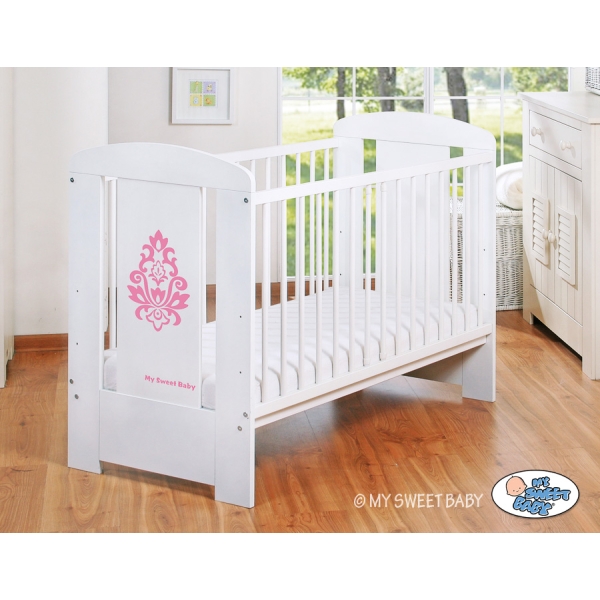 Lit pour Bébé 120x60 cm Blanc Glamour