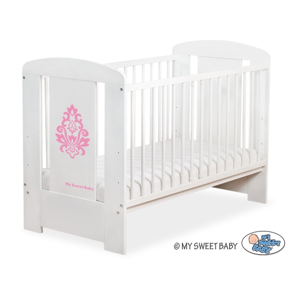 Lit pour Bébé 120x60 cm Blanc Glamour