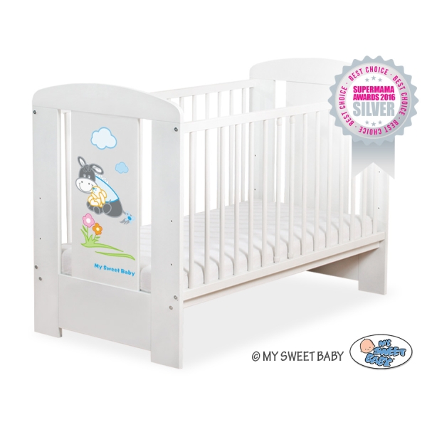 Lit pour Bébé 120x60 cm Blanc Luca