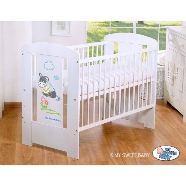 Lit pour Bébé 120x60 cm Blanc Luca